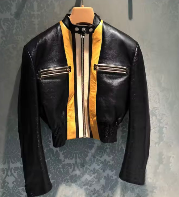 Switching lanes faux moto jacket