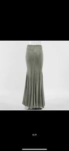 Sage Fleece Cascade Maxi Skirt
