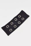 Black metallic grommet headband