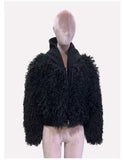 Crossing Ways Shag hooded Bomber