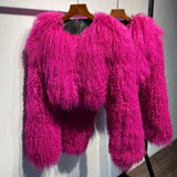 Green St Mongolian Shag Coat