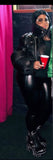 Demi Cropped leather Down Coat
