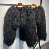 Green St Mongolian Shag Coat