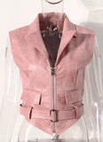 Faux Leather vest  Jacket