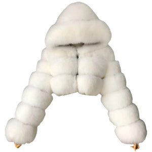 Da fly girl Cropped Hooded Bomber