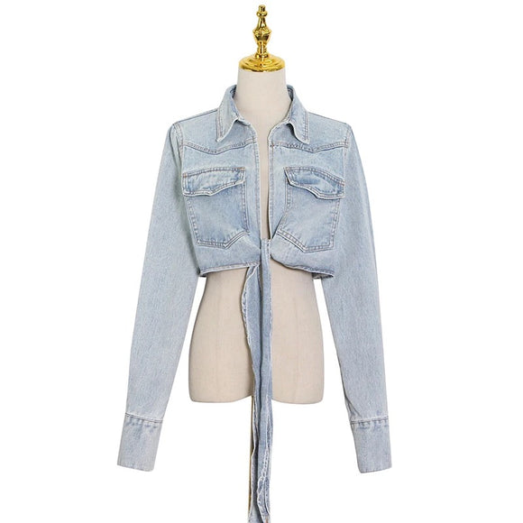 Vivian Denim Wrap Shirt