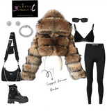 3 Dash Cropped Raccoon Fur Bomber(Pre-order)