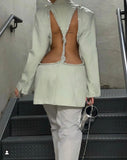 ViP List  Backless Diamond Blazer (Pre-order)