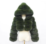 Da fly girl Cropped Hooded Bomber
