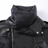 Demi Cropped leather Down Coat