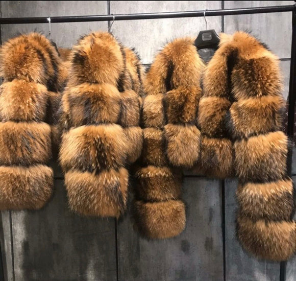 Dash  Raccon Fur Bomber Coat (Pre-order)