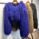 Green St Mongolian Shag Coat