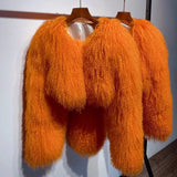 Green St Mongolian Shag Coat