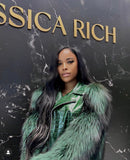 Never Tripping Fur sleeve Moto Leather Jacket(Pre-order)
