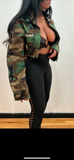 Melrose Cropped Camouflage Jacket